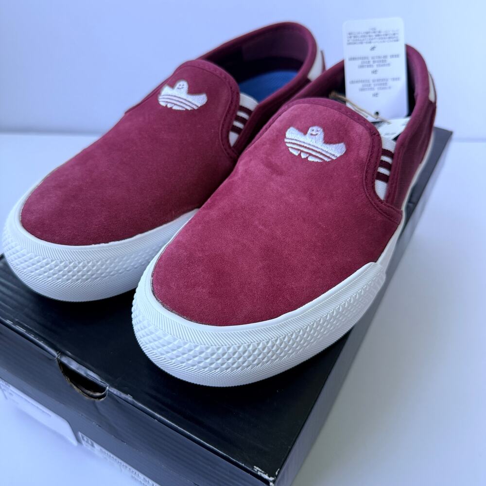 Adidas Shmoofoil Slip JQ1045 Shadow Red Burgundy Men's 7 Women's 8 NWT